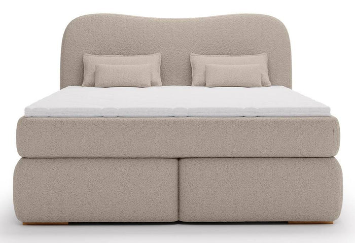 NADUVI Collection Lavelle boxspring bouclé 140 x 200 cm
