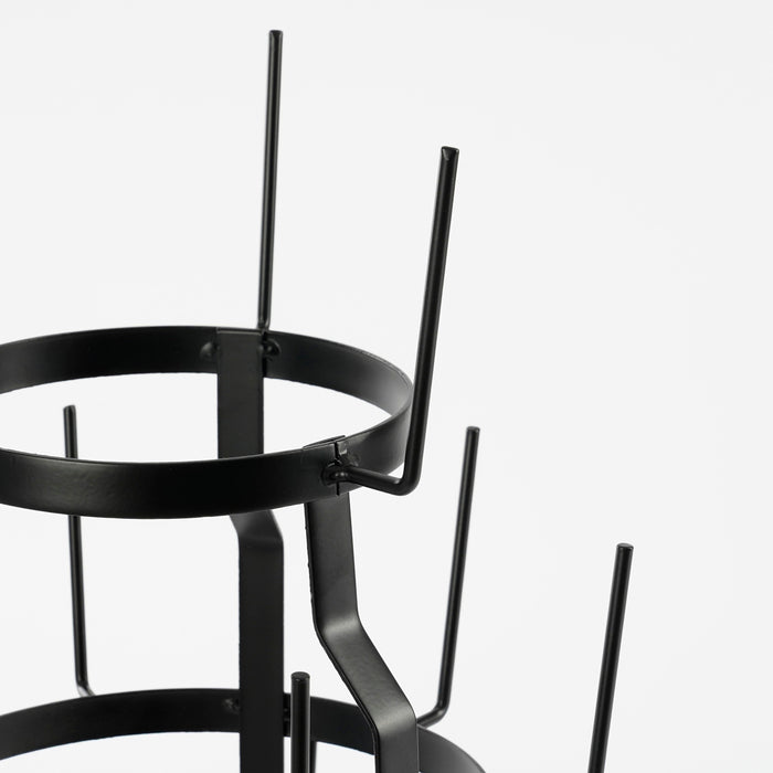 Mica Decorations Mokkenstandaard - H50 x Ø34 cm - Metaal - Zwart