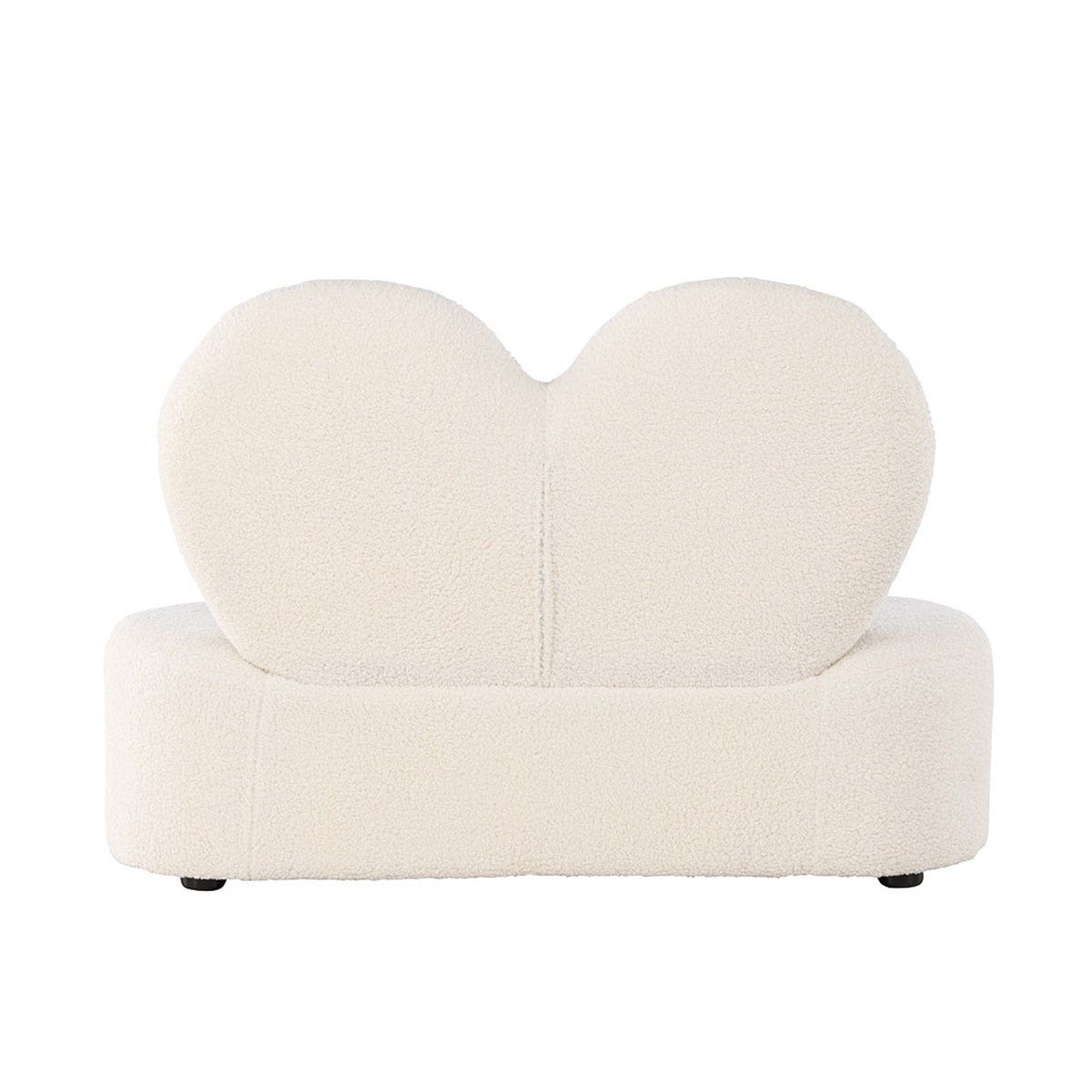 Nest living Aryna teddystof kinderbankje wit