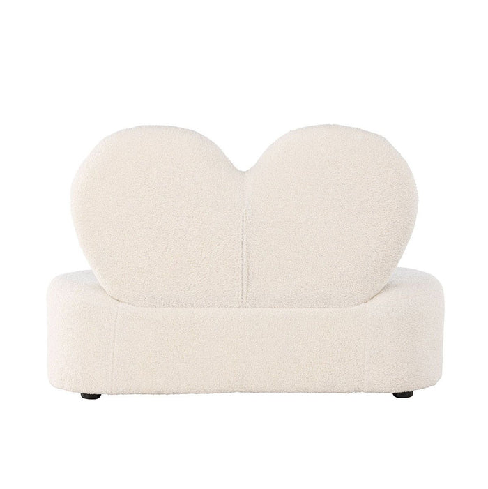 Nest living Aryna teddystof kinderbankje wit