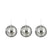 House of Seasons kerstballen - disco - 3x st - zilver - 8 cm