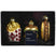 Decoris Kersthangers snacks - 3x - goud - glas - kerstornamenten