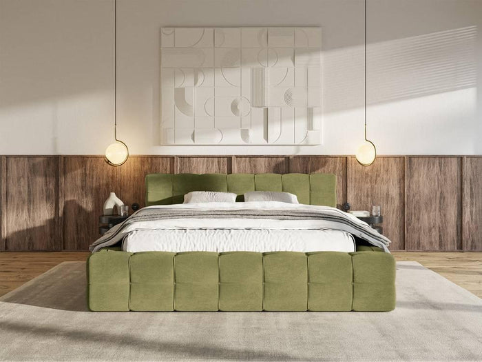 Selsey Design Tilly bedframe velvet met opbergvak 140 x 200 cm