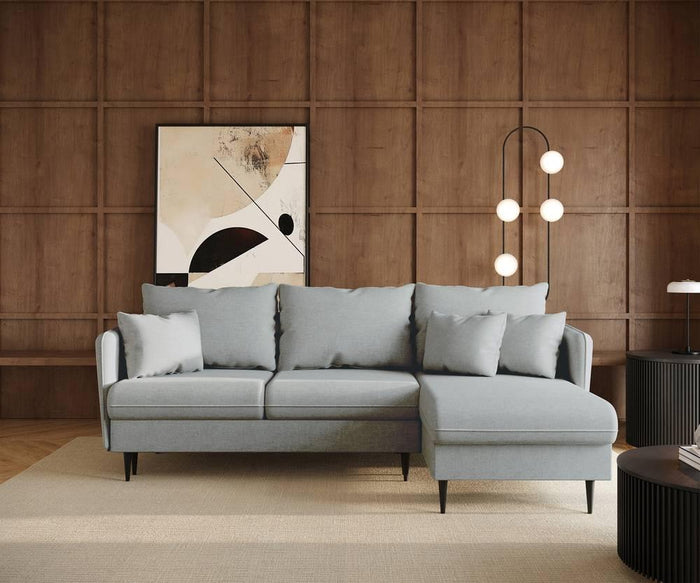 Selsey Design Sion hoekbank links|rechts chenille met slaapfunctie