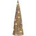 House of Seasons LED kegel kerstboom lamp - champagne - H40 cm