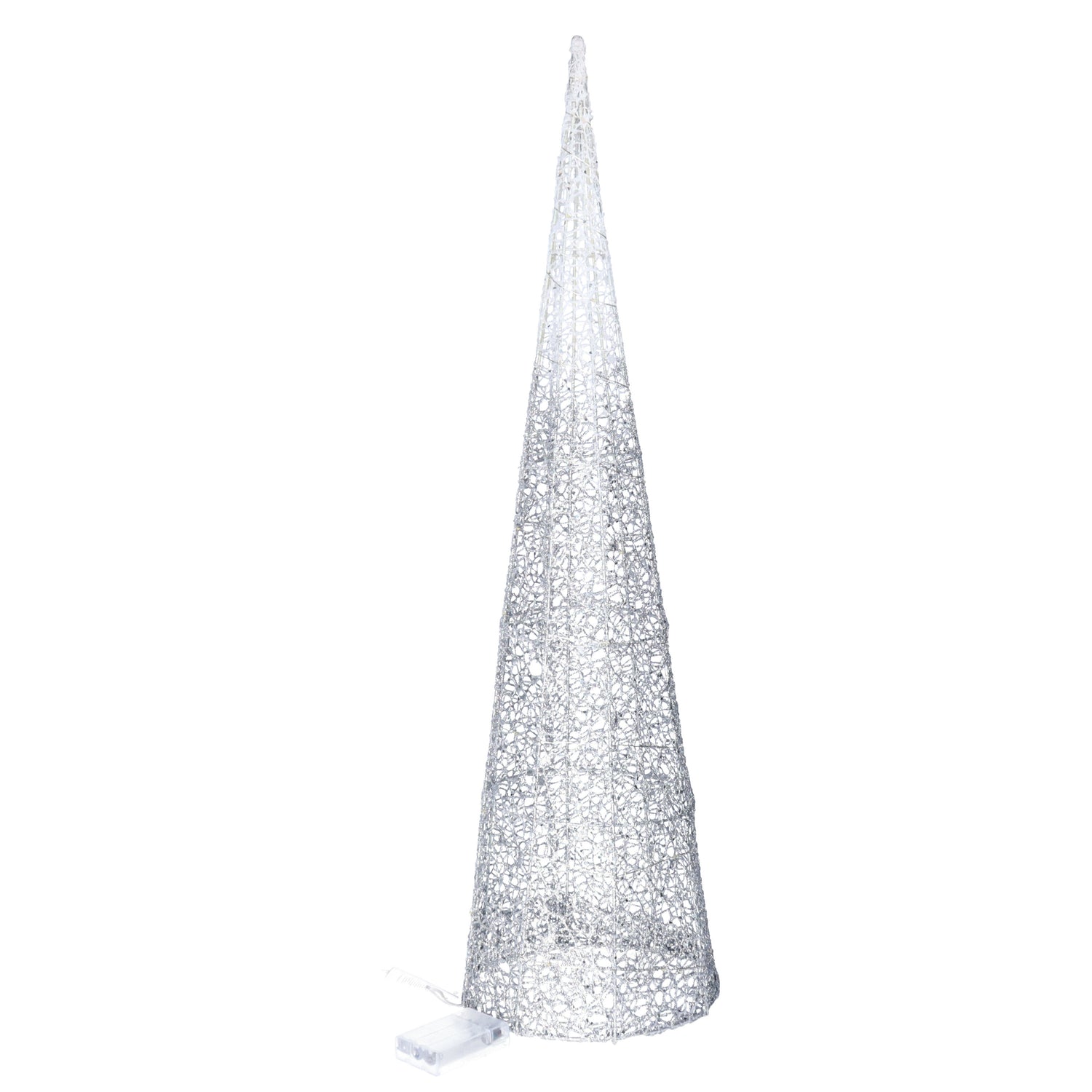 Countryfield kerstverlichting piramide - H80 cm - zilver