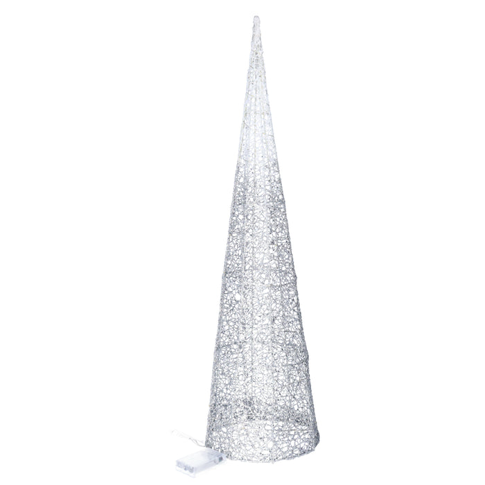 Countryfield kerstverlichting piramide - H80 cm - zilver