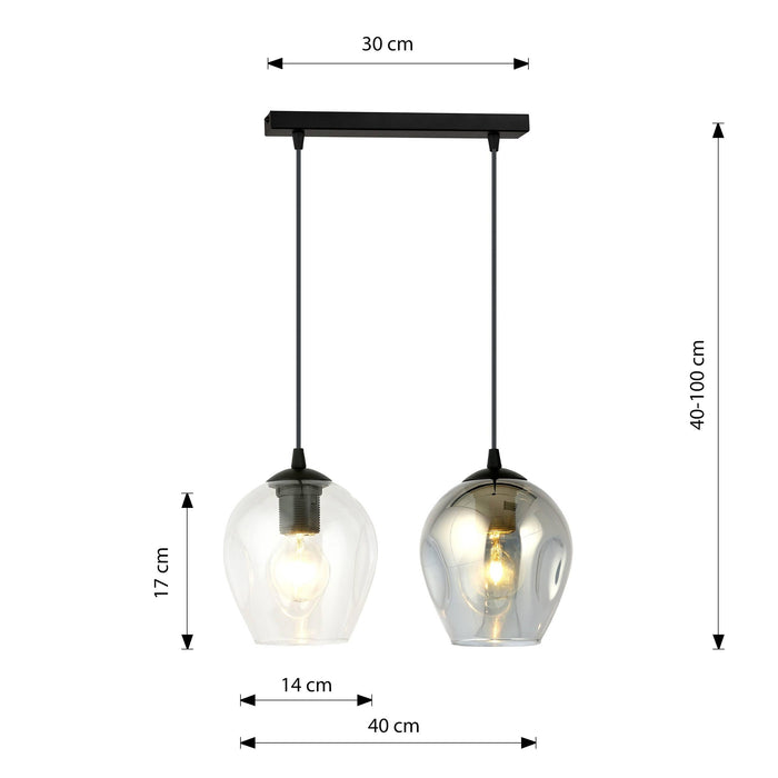 Loft46 2-lichts hanglamp Noah