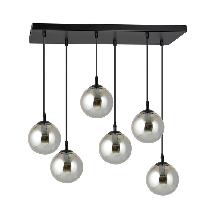 NADUVI Collection Glazen hanglamp eetkamer Cosmo 6-lichts