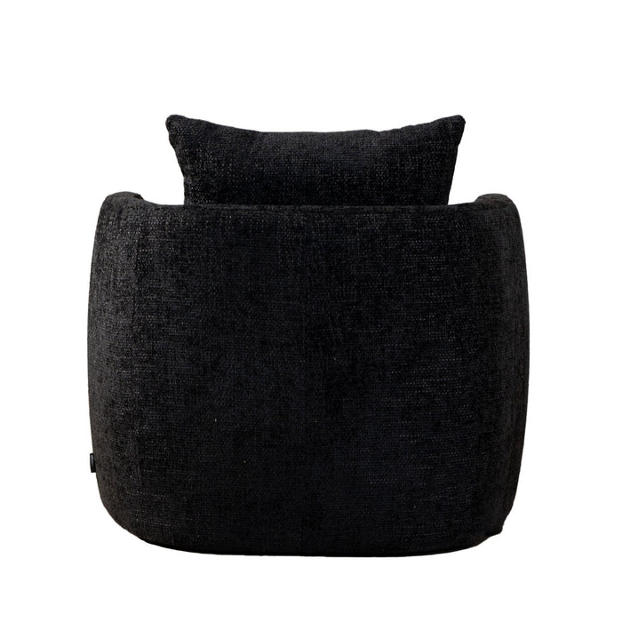 Bronx71 Fauteuil Ruby chenille stof zwart