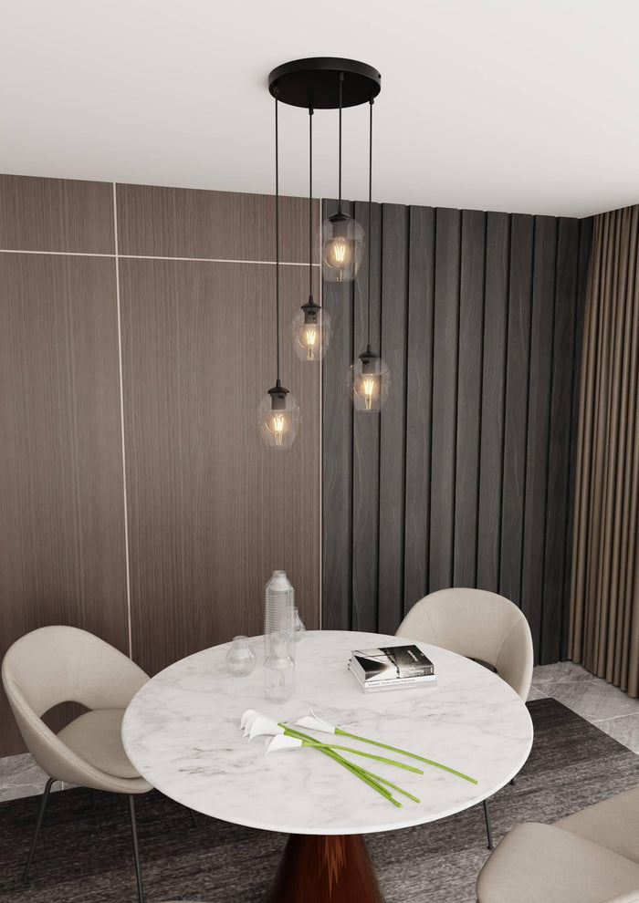 Loft46 4-lichts hanglamp Noah rond