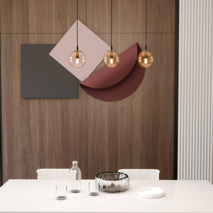 NADUVI Collection Glazen hanglamp eetkamer Cosmo 3-lichts