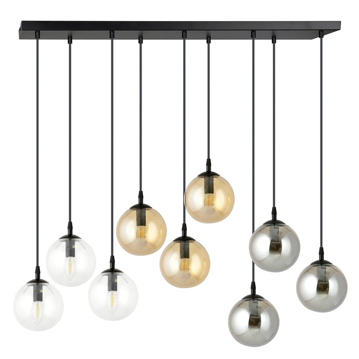 NADUVI Collection Glazen hanglamp eetkamer Cosmo 9-lichts