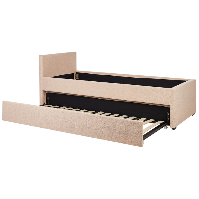 Beliani - MARMANDE - Slaapbank - Perzik - 80 x 200 cm - Bouclé