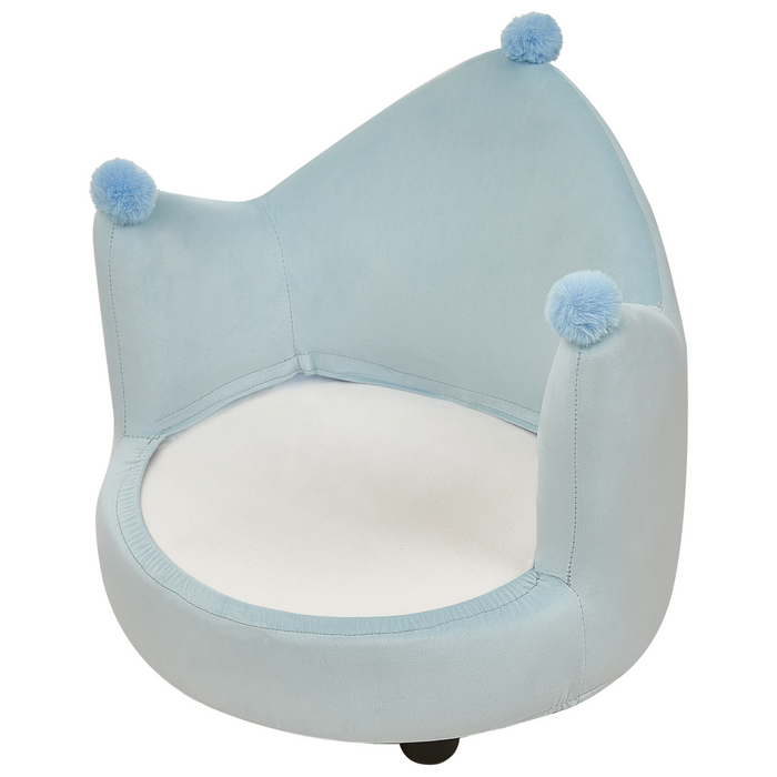 Beliani - VEGA - Kinderstoel - Lichtblauw - Fluweel