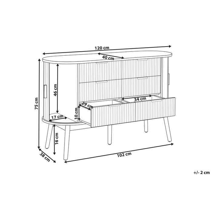 Beliani - SELAH - Dressoir - Lichthout - MDF