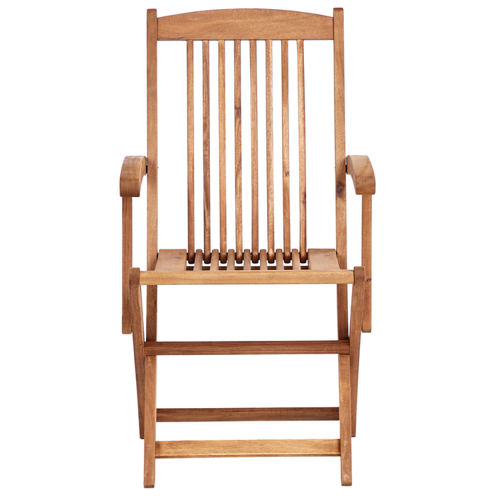 Beliani - MAUI II - Tuinset voor 8 - Lichthout|Wit - Acaciahout