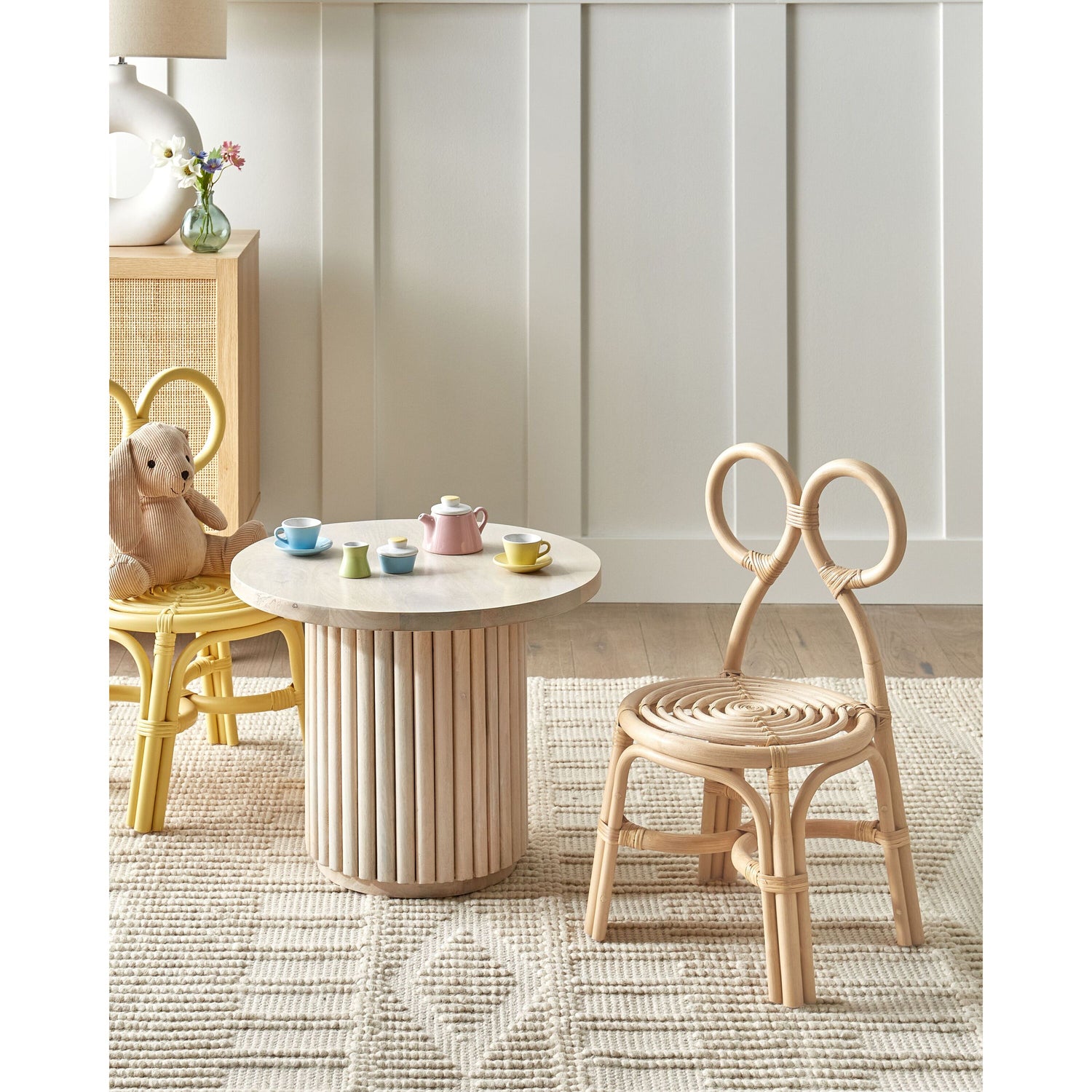 Beliani - MIRTIA - Kinderstoel - Natuurlijk - Rotan