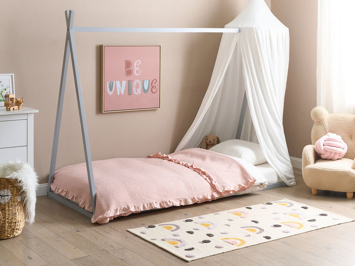 Beliani - SAURAT - Kinderbed - Grijs - 90 x 200 cm - Dennenhout
