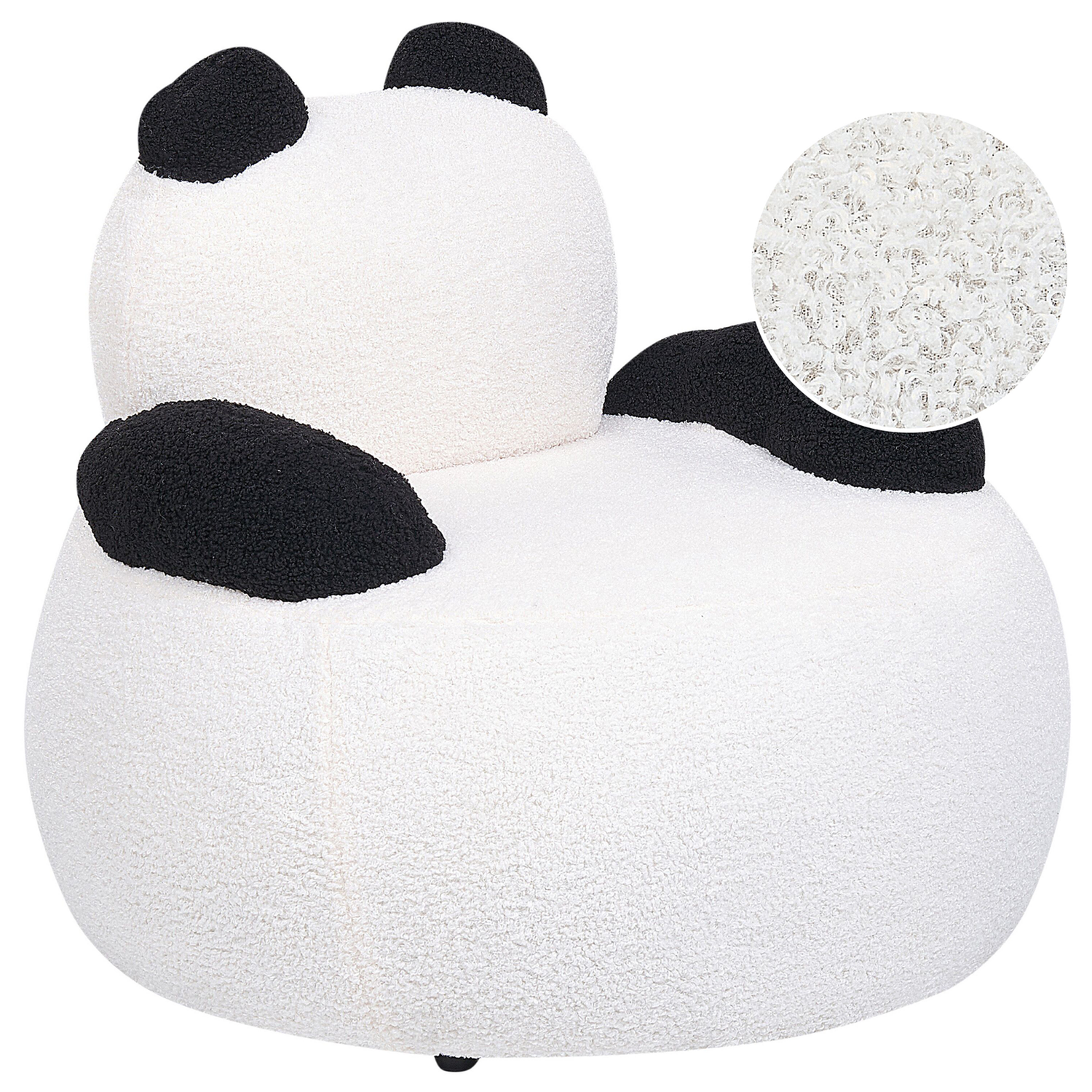 Beliani - VIBY - Kinderstoel - Zwart|Wit - Bouclé