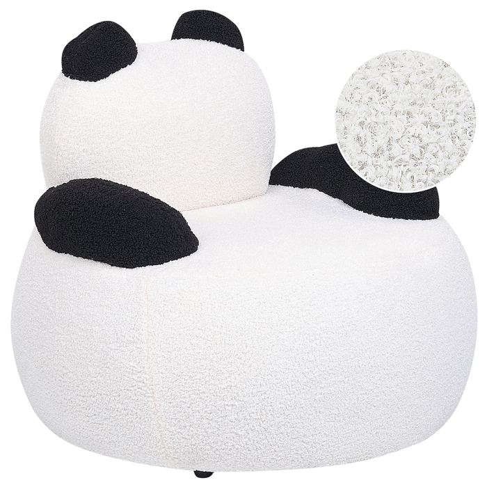Beliani - VIBY - Kinderstoel - Zwart|Wit - Bouclé