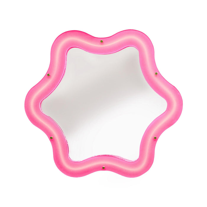 Seletti Supercurve Tiny Flower spiegel met verlichting 86x78 roze
