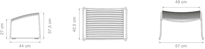 Click voetenbank Olive Green