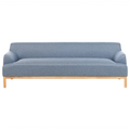Beliani - SOSJO - Driezitsbank - Blauw - Polyester