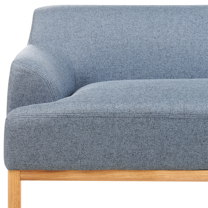 Beliani - SOSJO - Driezitsbank - Blauw - Polyester
