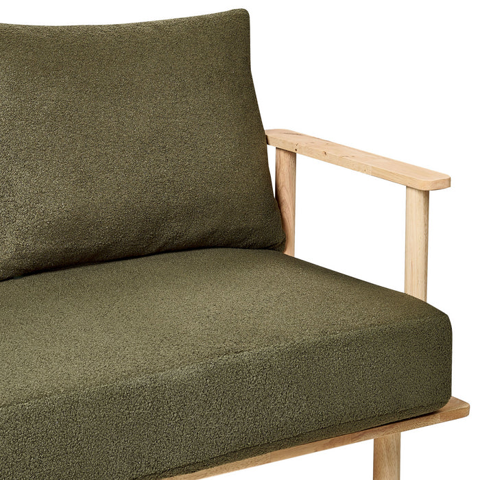 Beliani - ASKER - Tweezitsbank - Donkergroen - Bouclé