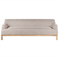Beliani - SOSJO - Driezitsbank - Lichtbruin - Polyester