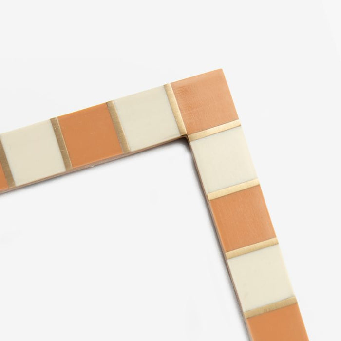 Sissy-Boy Oranje fotolijstje met checker rand