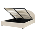 Beliani-VAUCLUSE-Bed met opbergruimte-Beige-160x200 cm-Polyester