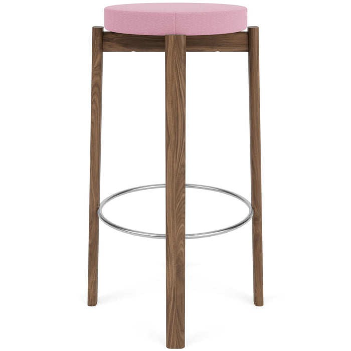 Audo Copenhagen Passage barkruk H76 walnoot Vidar Pink 0526|staal