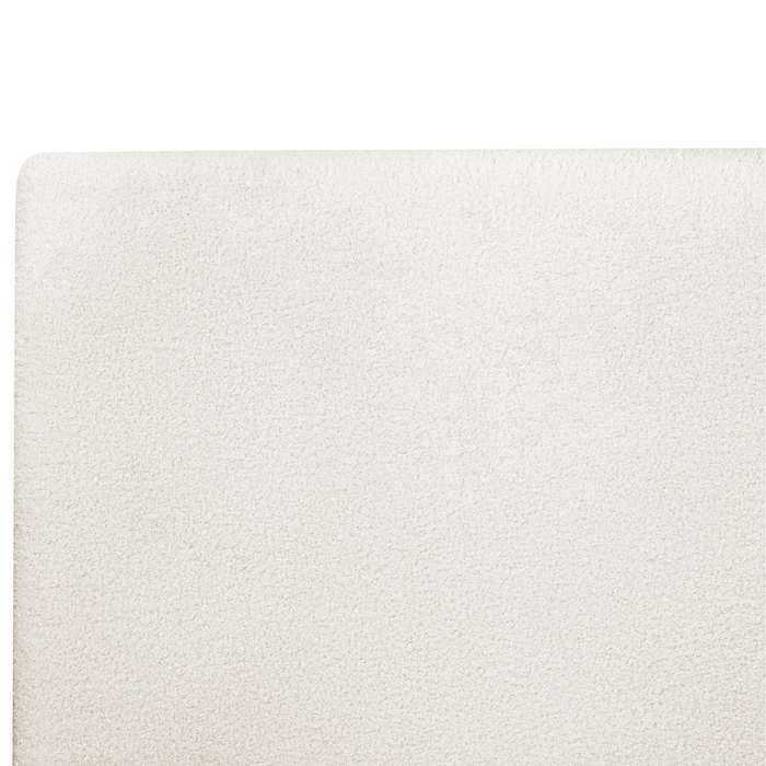 Beliani-ZEN-Tweepersoonsbed met LED-Donkerhout-180 x 200 cm-Bouclé