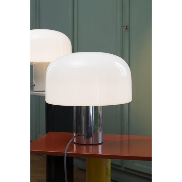 Flos Bellhop Glass tafellamp LED Bright Aluminum