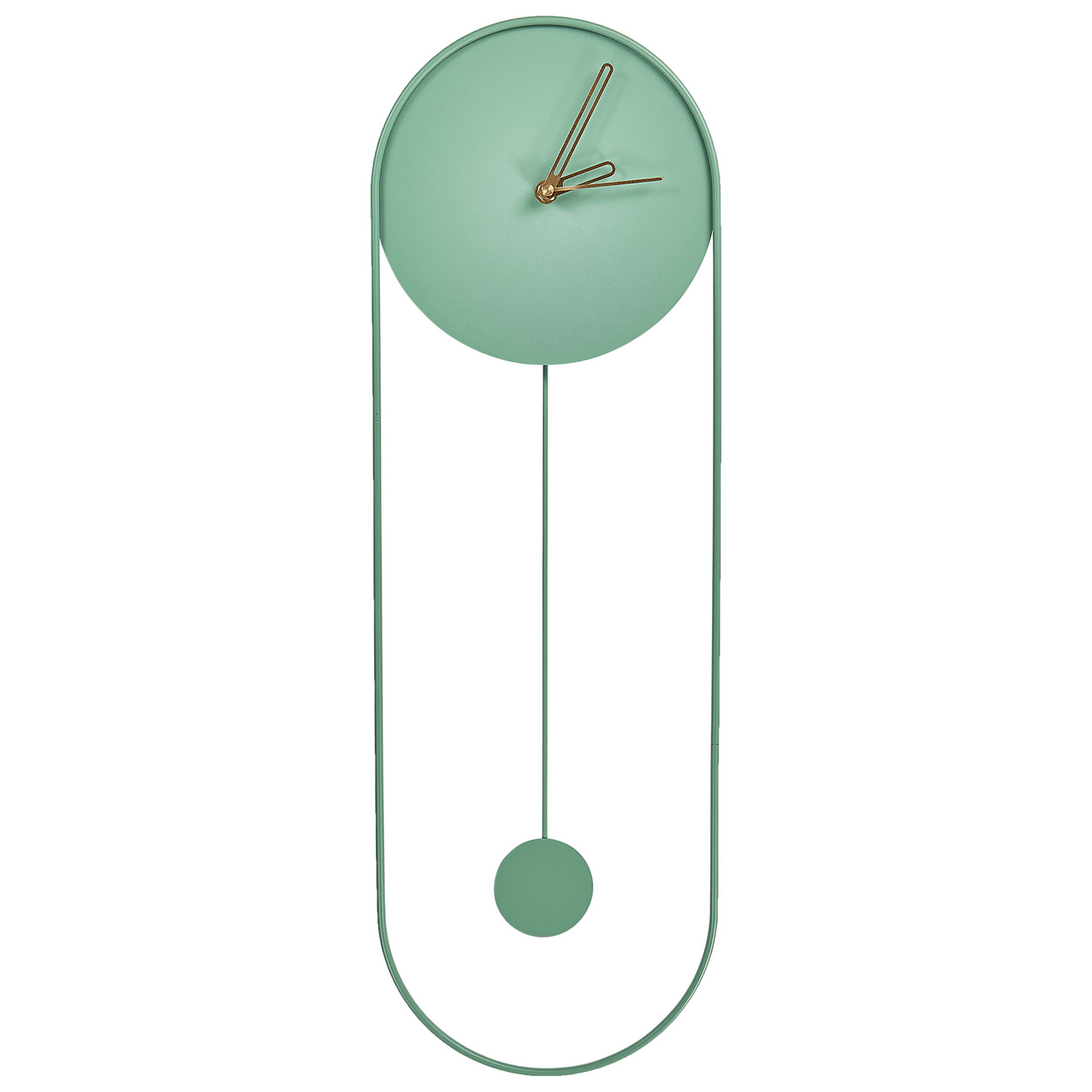 Beliani - SALVAN - Wandklok - Lichtgroen - Staal