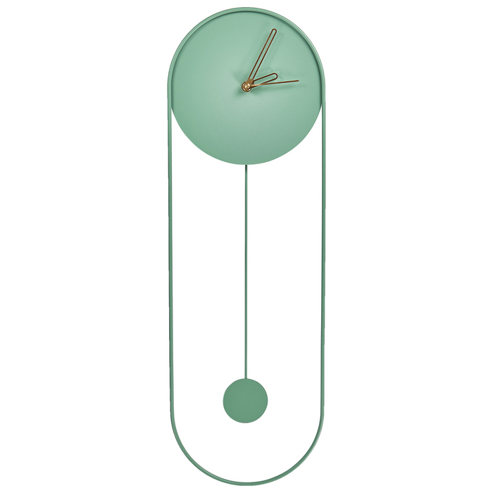 Beliani - SALVAN - Wandklok - Lichtgroen - Staal