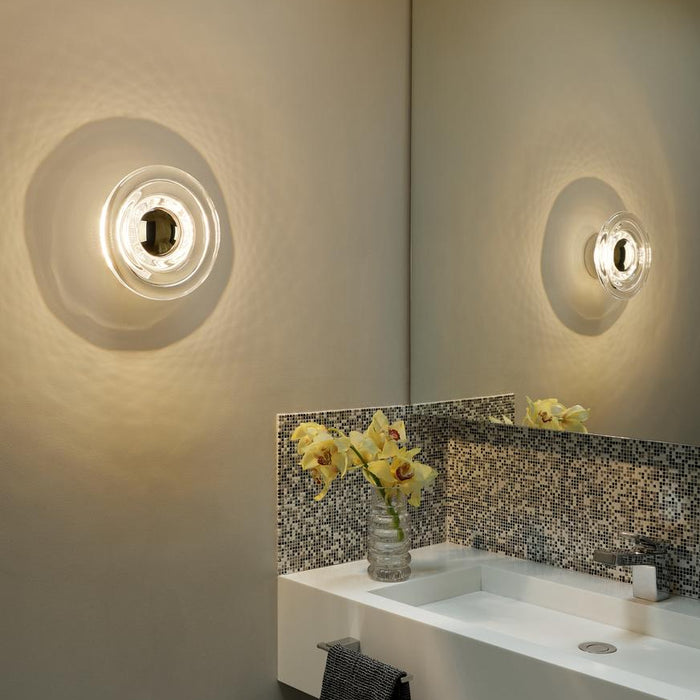 Tom Dixon Press wandlamp LED mini Ø21.5 transparant