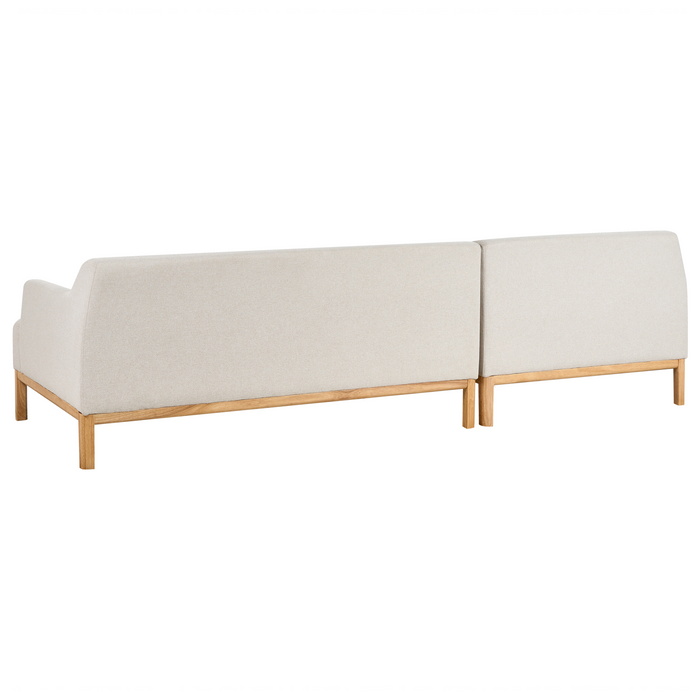 Beliani - SOSJO - Hoekbank - Lichtbeige - Rechtszijdig - Polyester