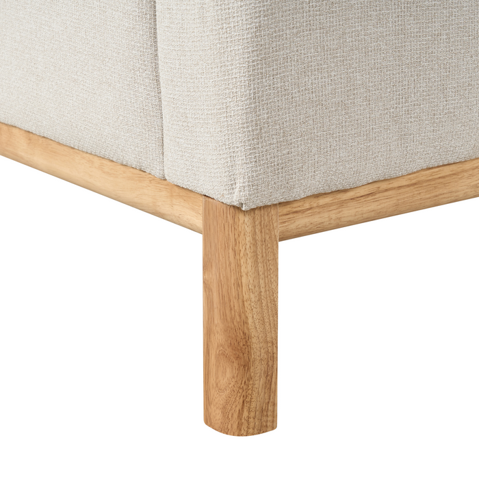 Beliani - SOSJO - Hoekbank - Lichtbeige - Rechtszijdig - Polyester
