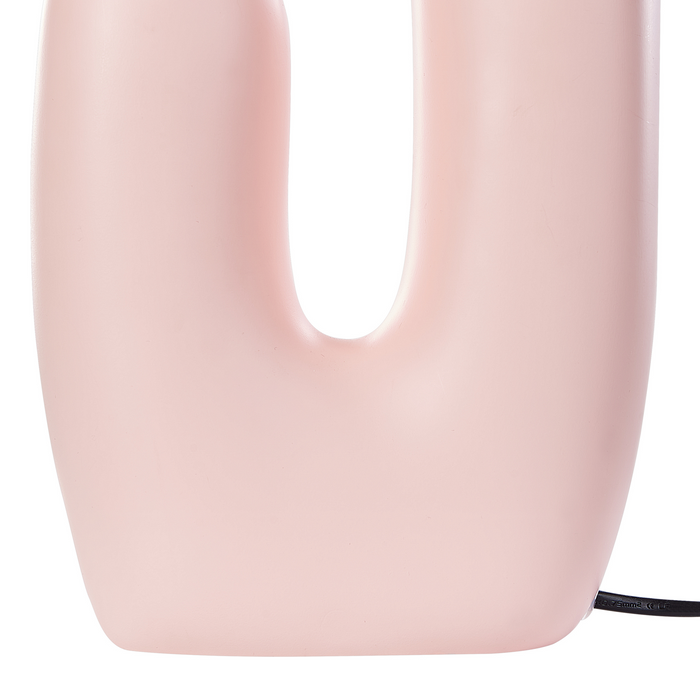 Beliani - TULUN - Tafellamp - Roze - Glas