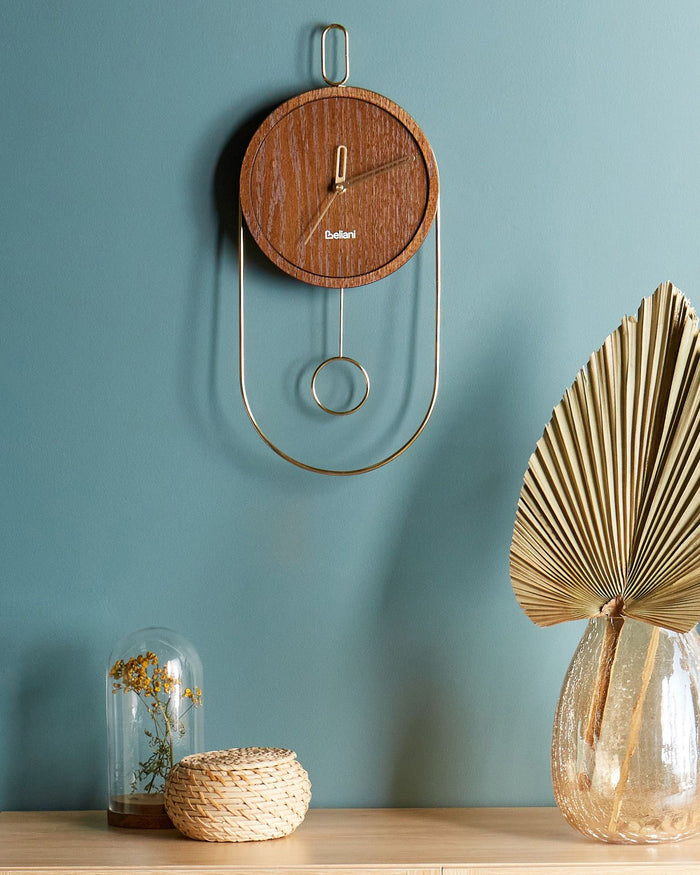 Beliani - SIERRE - Wandklok - Donkerbruin - MDF