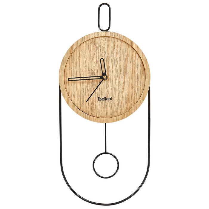 Beliani - SIERRE - Wandklok - Lichtbruin - MDF