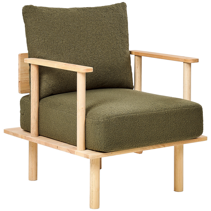 Beliani - ASKER - Fauteuil - Donkergroen - Bouclé