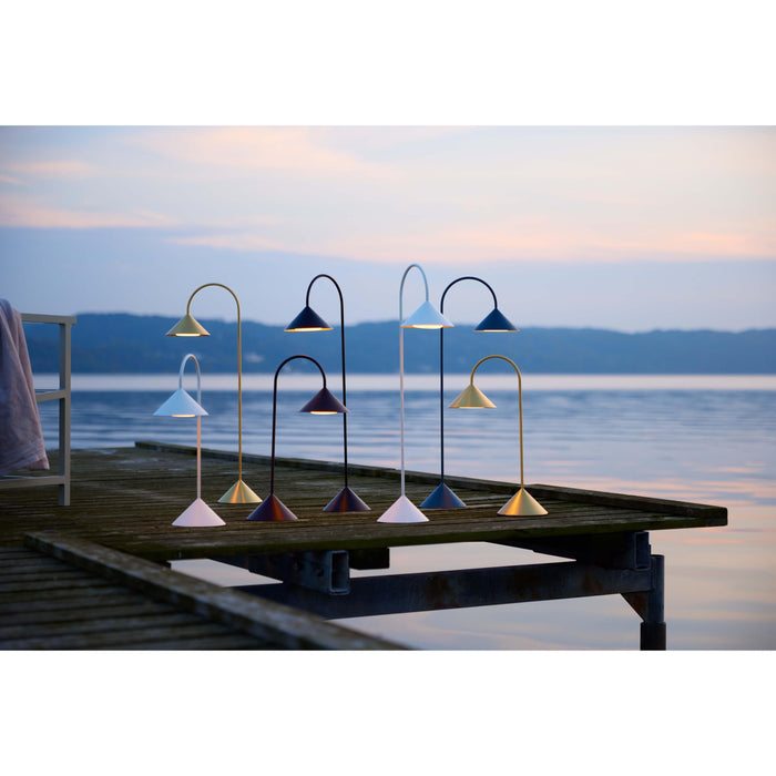 Frandsen Grasp tafellamp H47 LED oplaadbaar matt petroleum