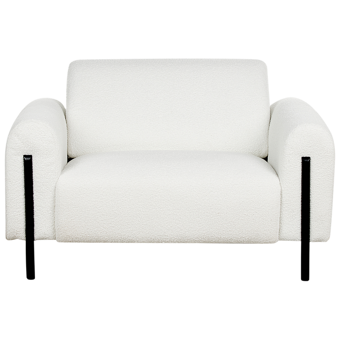 Beliani - ASKIM - Fauteuil - Wit - Bouclé