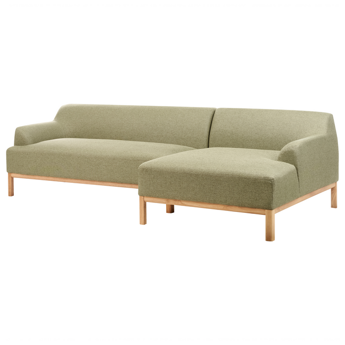 Beliani - SOSJO - Hoekbank - Olijfgroen - Linkszijdig - Polyester