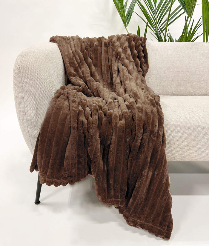 Dutch Decor plaid RICKY - 150x200 cm Chocolate Martini