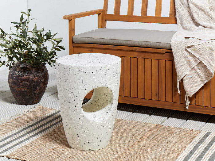 Beliani - EDOLO - Bijzettafel - Terrazzo - Lichtbeton